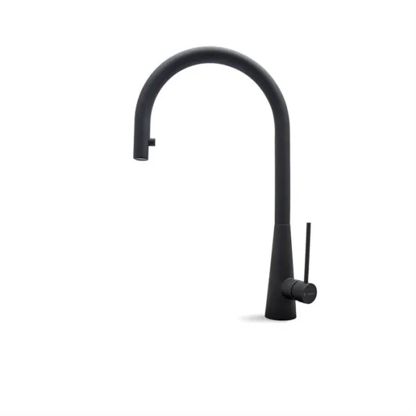 Cassøe Conico kitchen tap with pull-out - Anthracite granite