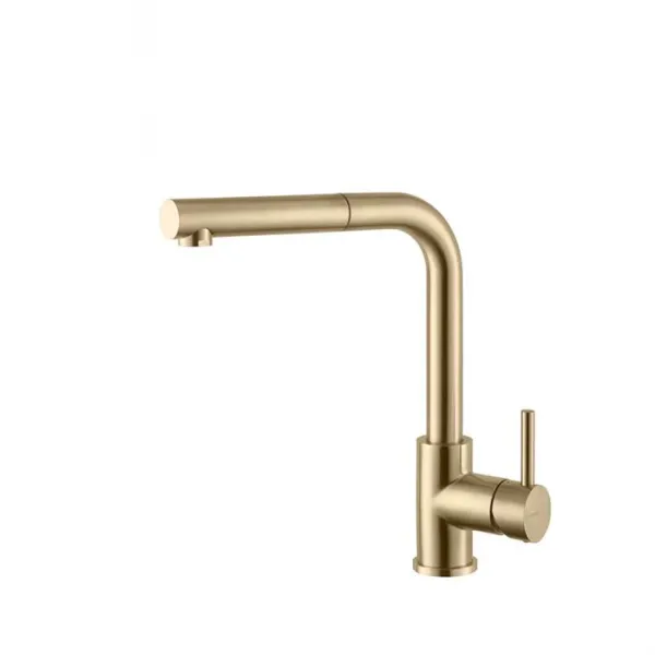 Cassøe Newform X-Trend kitchen tap with pull-out - Brushed brass