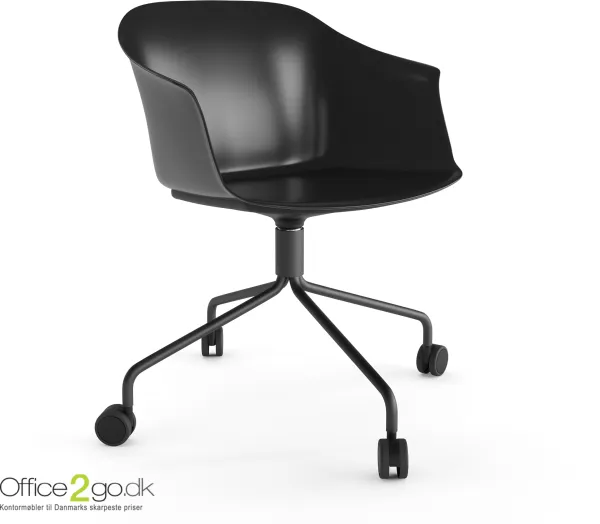 Polytone C chair - with swivel base and wheels