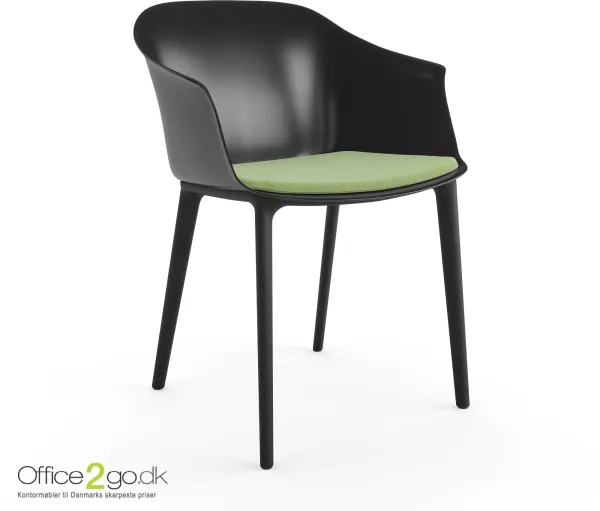 Polytone C chair - black legs - seat cushion